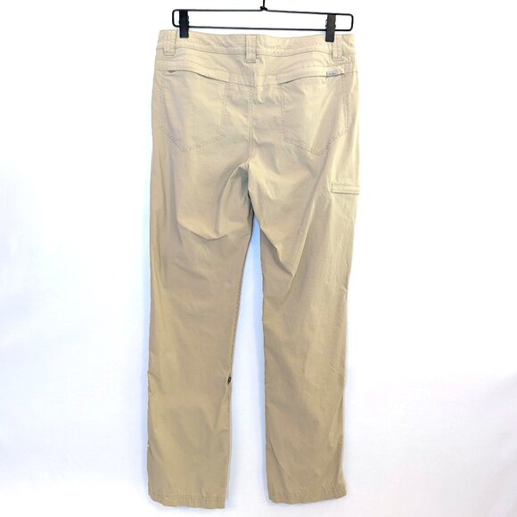 Eddie Bauer | Women's Travex Tan Outdoor Nylon Roll Cuff Pants Capris | Size 8 - Picture 4 of 16